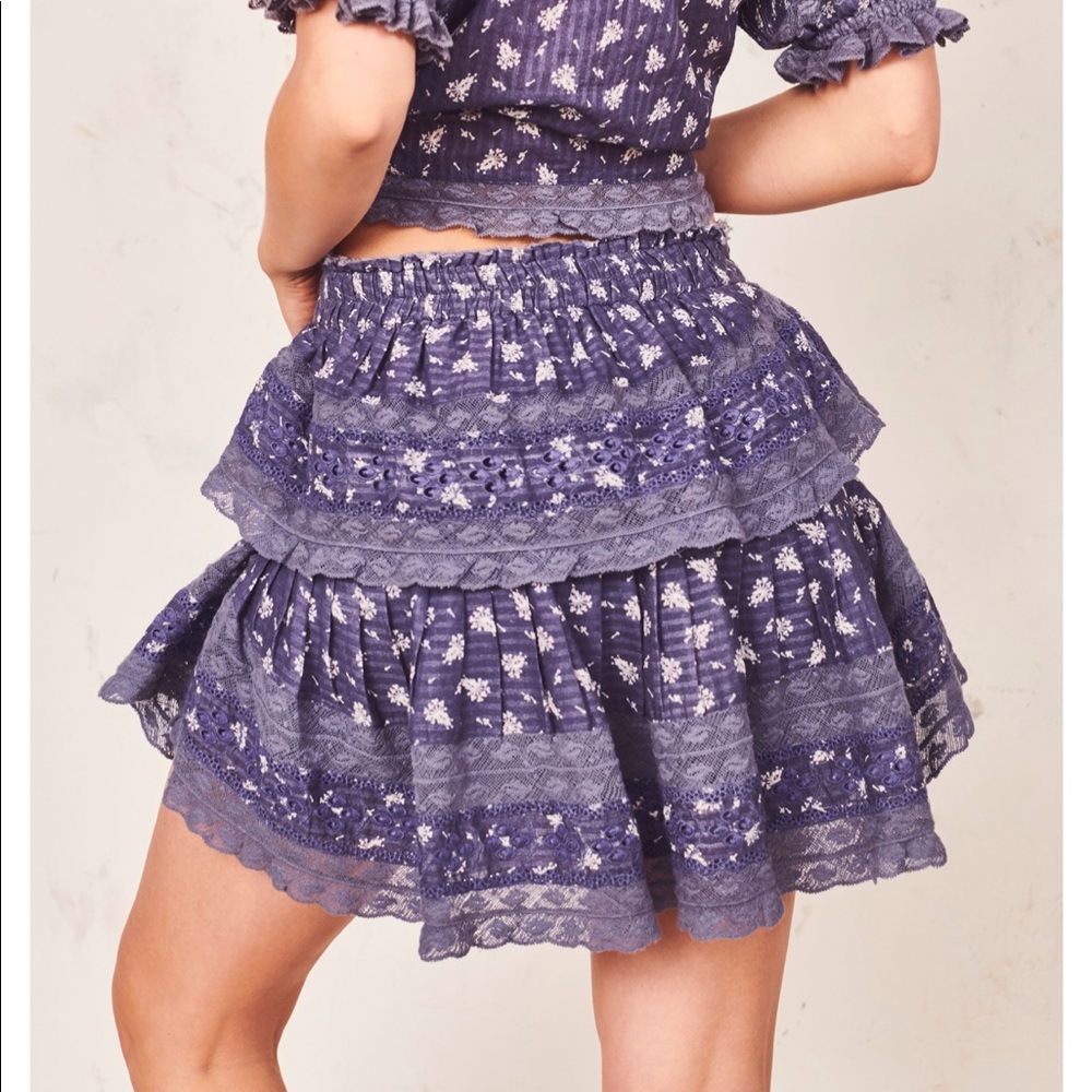 ❤️SOLD❤️LoveShackFancy Ruffle Mini skirt